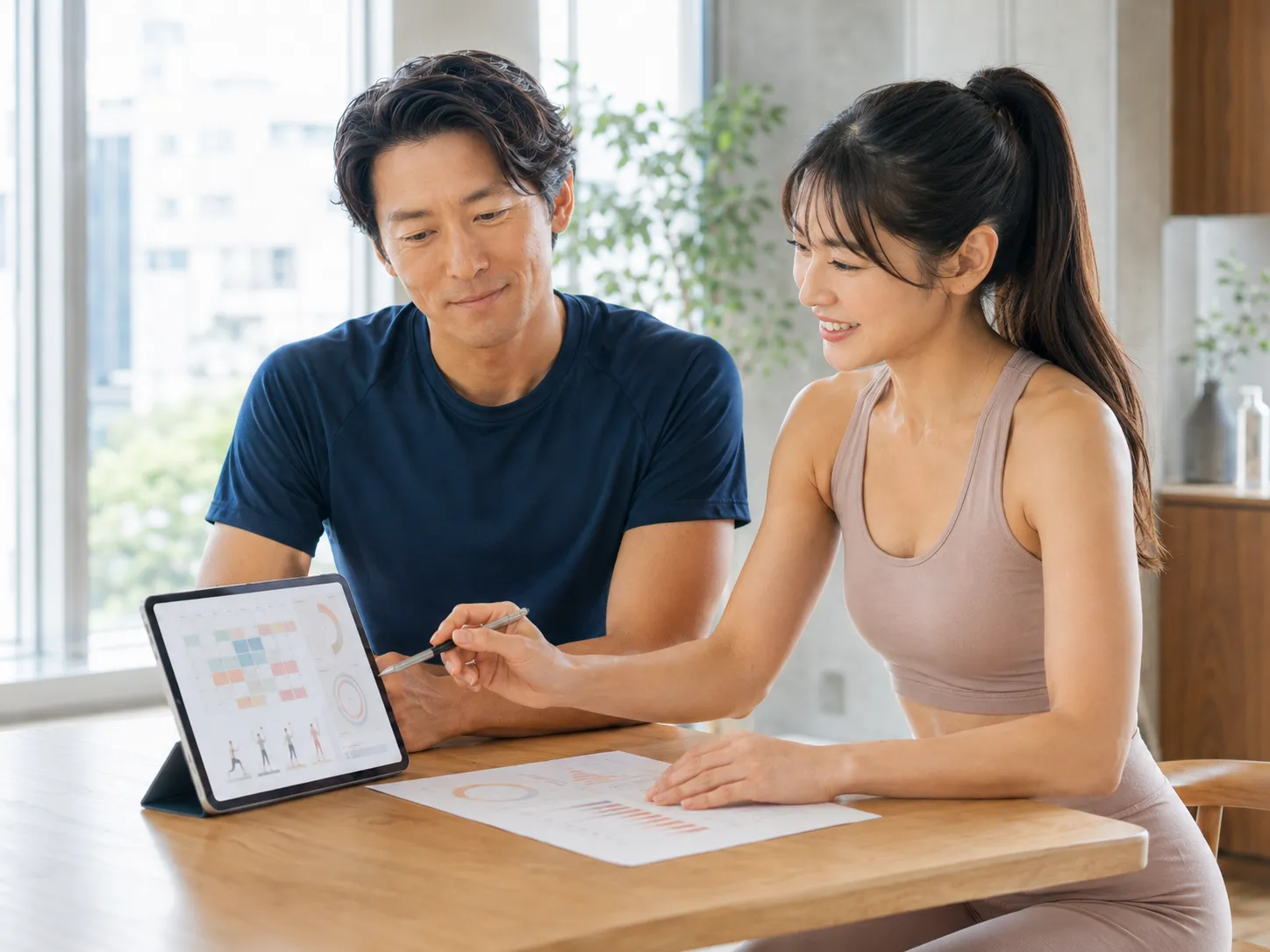 トレーニングプランを設計する手元