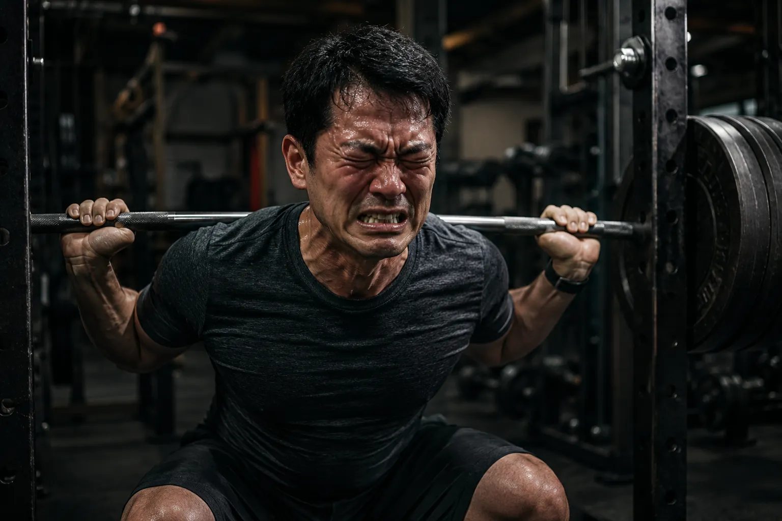 デスクで頭を抱える男性 - 追い込みのキツさ