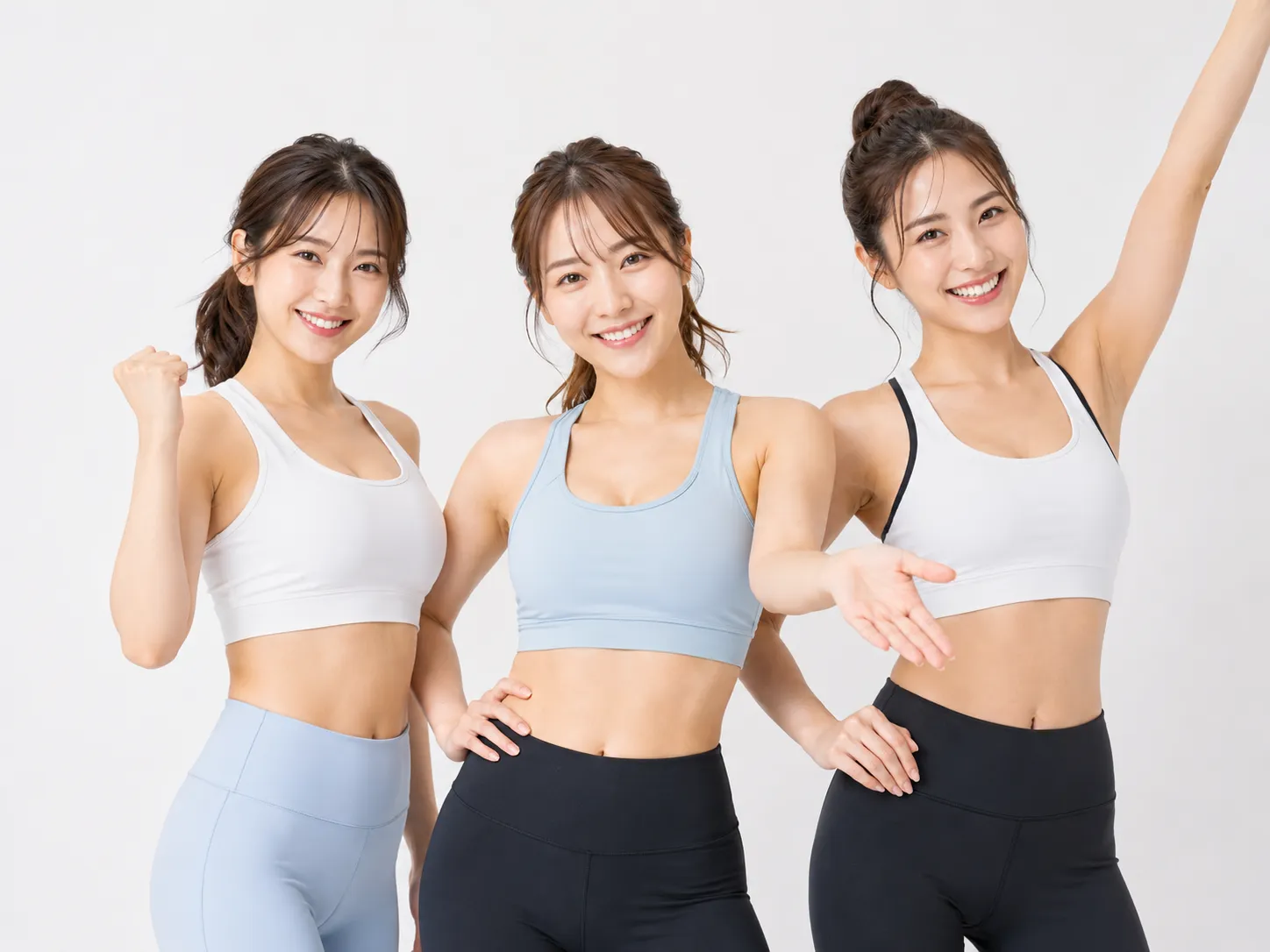 明るく美しい女性トレーナーとのセッション